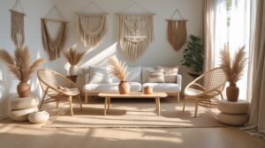 Phoenix 10 A bright boho minimalist living room with soft natu 2