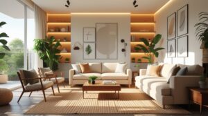 Phoenix 10 Modern interior design living room bright and airy 2
